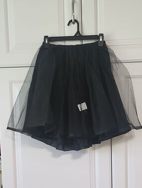 Vintage Black Tulle Layered Petticoat - Women